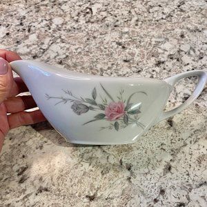 Golden Rose Fine China Japan Gravy Boat Pink Ornate floral design